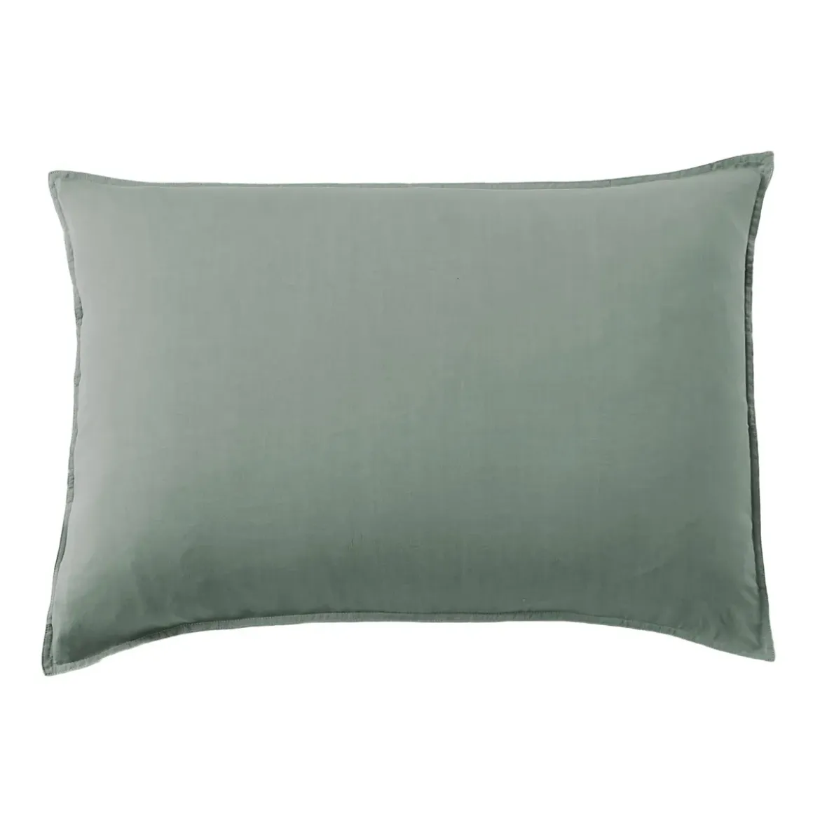 Federa cuscino letto rettangolare lyocell Tencel™ lavato (50 x 70 cm) Olivia Verde eucalipto