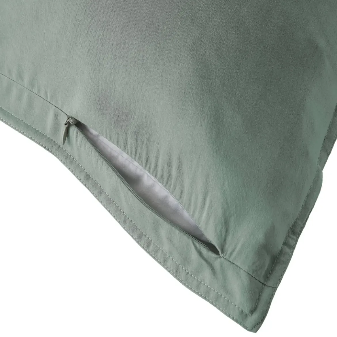 Federa cuscino letto rettangolare lyocell Tencel™ lavato (50 x 70 cm) Olivia Verde eucalipto