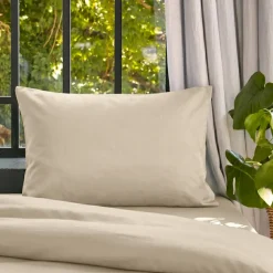 Federa cuscino letto rettangolare lyocell Tencel™ lavato (50 x 70 cm) Olivia Beige pampa