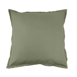 Federa cuscino quadrata percalle di cotone (65 cm) Cali Verde rosmarino