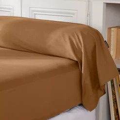 Federa per cuscino a rullo percale di cotone (L185 cm) Cali Camel