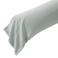 Federa per cuscino a rullo in percalle di cotone (L185 cm) Diane Blu Céladon