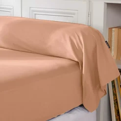 Federa per cuscino a rullo percalle di cotone (L185 cm) Cali Pesca Rosa