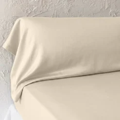 Federa per cuscino a rullo in lyocell Tencel™ lavato (27 x 185 cm) Olivia Beige pampa
