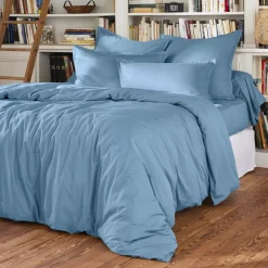 Federa per cuscino a rullo percalle di cotone (L185 cm) Cali Azzurro