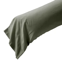 Federa per cuscino a rullo in percalle di cotone (L185 cm) Diane Verde Rosmarino