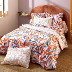 Federa per cuscino a rullo in cotone (L200 cm) Pappagallo Salsa Multicolore