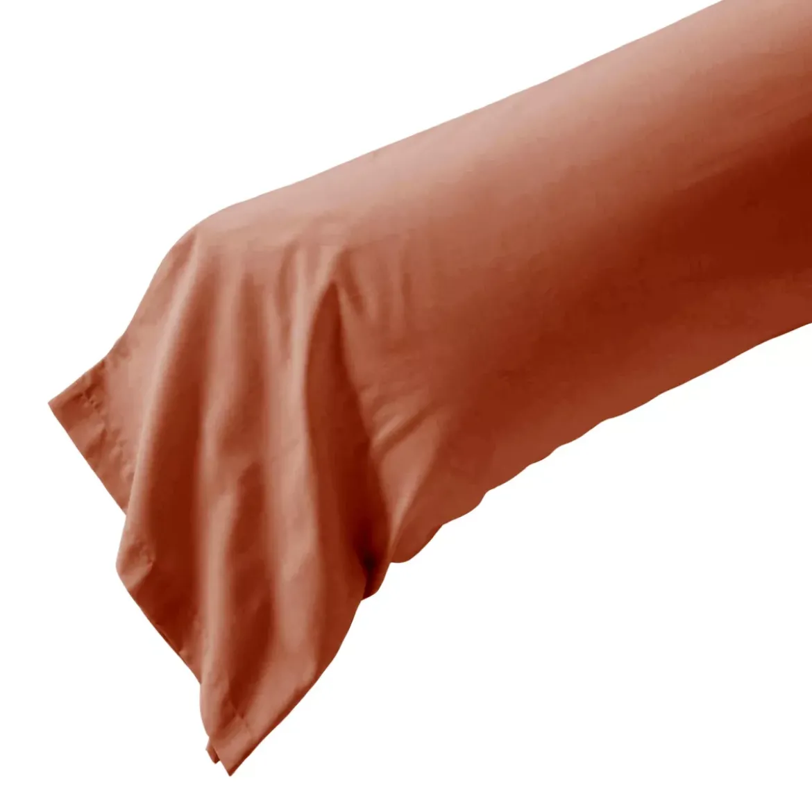 Federa per cuscino a rullo in percalle di cotone (L185 cm) Diane Terracotta