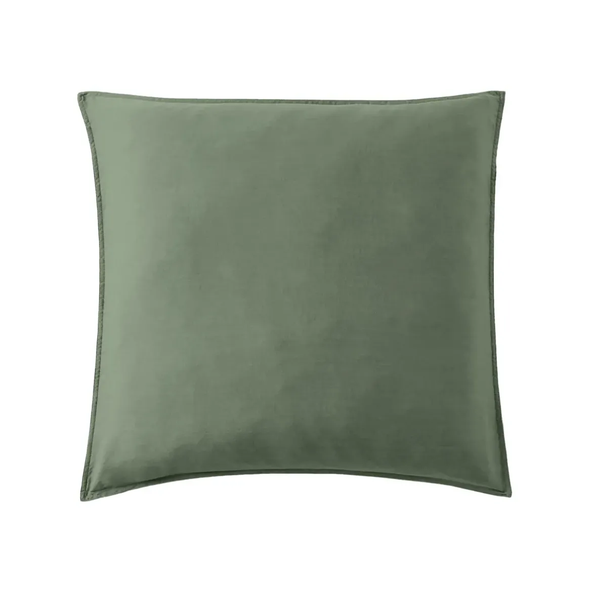 Federa per cuscino letto quadrata in lyocell Tencel™ lavata (63 x 63 cm) Olivia Verde rosmarino