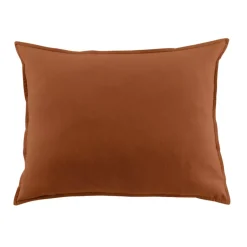 Federa per cuscino quadrata flanella di cotone (80 x 80 cm) Nina Terracotta