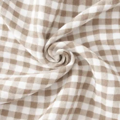 Federa per cuscino quadrata in garza di cotone (80 x 80 cm) Gaïa Vichy Corda