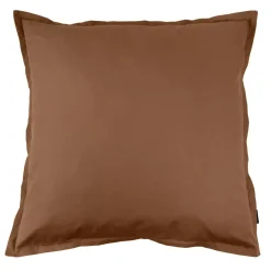 Federa per cuscino quadrata in percalle di cotone (80 x 80 cm) Cali Marrone cioccolato