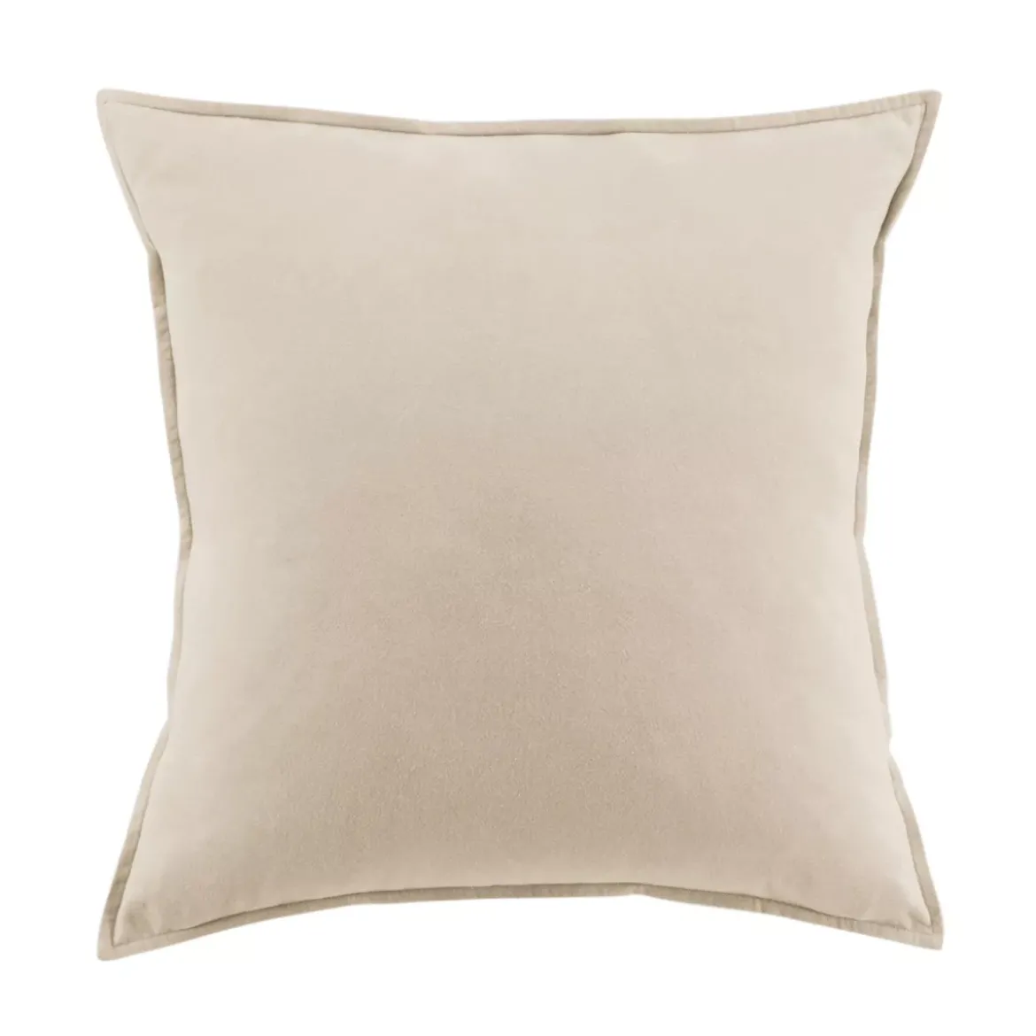 Federa per cuscino quadrata flanella di cotone (80 x 80 cm) Nina Beige