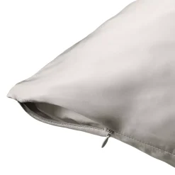 Federa per cuscino quadrata in seta di gelso (80 x 80 cm) Mizuki Grigio chiaro