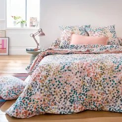 Federa per cuscino quadrata in percalle di cotone (65 x 65 cm) Lolita Multicolore