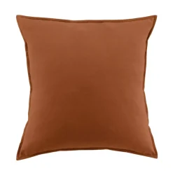 Federa per cuscino quadrata flanella di cotone (63 x 63 cm) Nina Terracotta