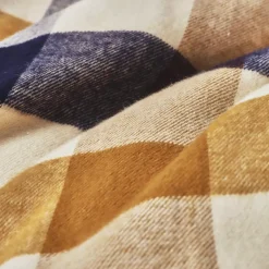 Federa per cuscino quadrata flanella di cotone (63 x 63 cm) Nina quadri Multicolore