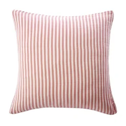 Federa per cuscino quadrata in garza di cotone (60 x 60 cm) Gaïa a righe Albicocca