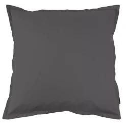 Federa per cuscino quadrata in percalle di cotone (80 x 80 cm) Cali Grigio antracite