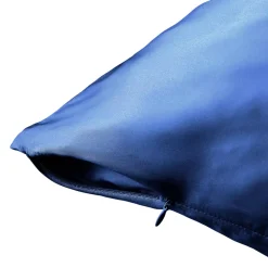Federa per cuscino quadrata in seta di gelso (80 x 80 cm) Mizuki Blu marino