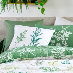 Federa per cuscino rettangolare in percalle (50 x 70 cm) Sylvana Verde