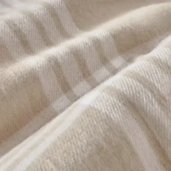 Federa per cuscino rettangolare flanella di cotone (50 x 70 cm) Nina quadri Beige