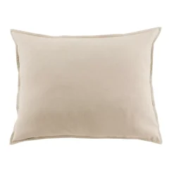 Federa per cuscino rettangolare flanella di cotone (50 x 80 cm) Nina Beige