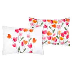 Federa per cuscino rettangolare in percalle (50 x 70 cm) Tulipa Multicolore