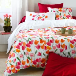 Federa per cuscino rettangolare in percalle (50 x 70 cm) Tulipa Multicolore