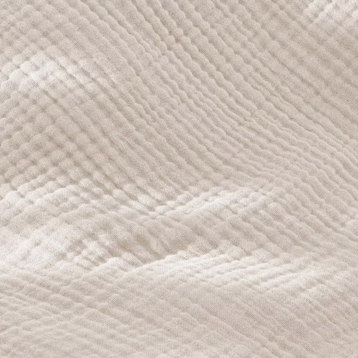 Federa per quadrupla garza di cotone (80 x 80 cm) Victoria x Gaïa Beige pampa