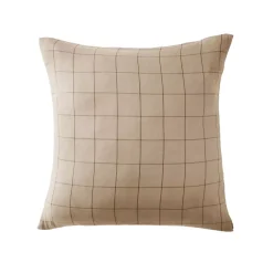 Federa quadrata garza di cotone (60 x 60 cm) Gaïa Match Marrone corda