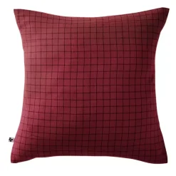 Federa quadrata garza di cotone (60 cm) Gaïa Mix Bordeaux