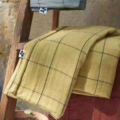 Federa quadrata garza di cotone (60 cm) Gaïa Match Grigio granito