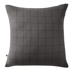 Federa quadrata garza di cotone (60 cm) Gaïa Match Grigio granito