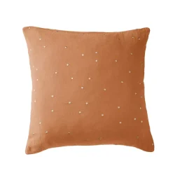 Federa quadrata garza di cotone (60 x 60 cm) Gaïa Chic Albicocca