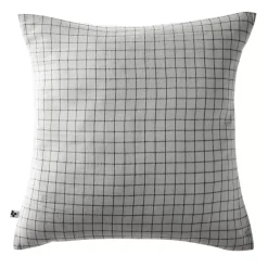 Federa quadrata garza di cotone (60 x 60 cm) Gaïa Mix Grigio nuvola