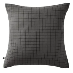 Federa quadrata garza di cotone (60 x 60 cm) Gaïa Mix Grigio granito