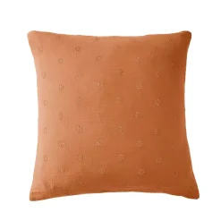 Federa quadrata garza di cotone (60 x 60 cm) Gaïa Boho Albicocca