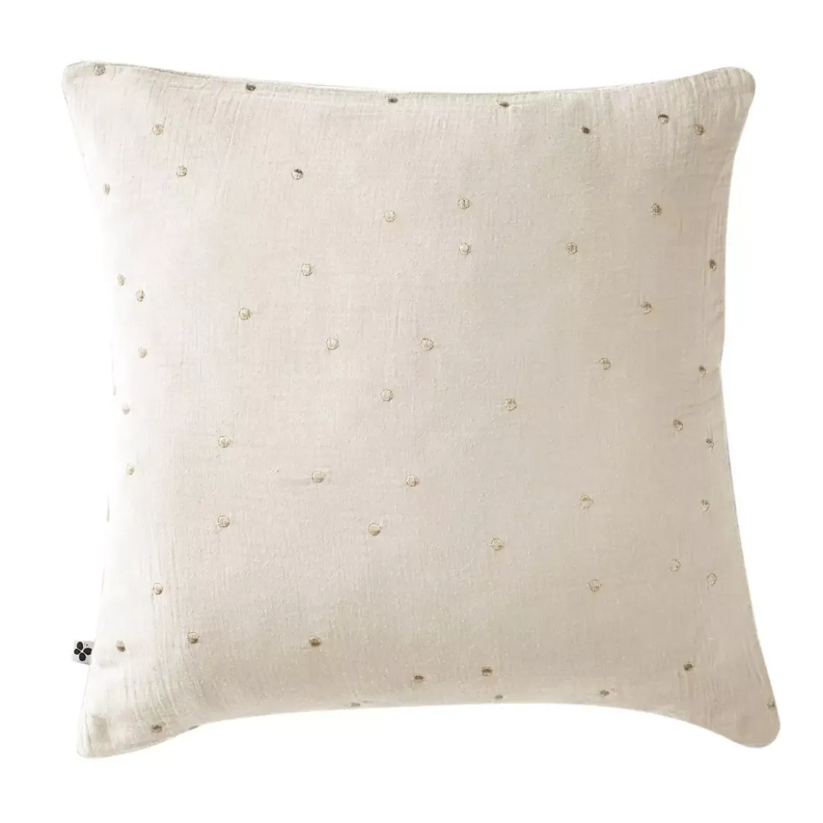 Federa quadrata garza di cotone (60 cm) Gaïa Chic Beige pampa