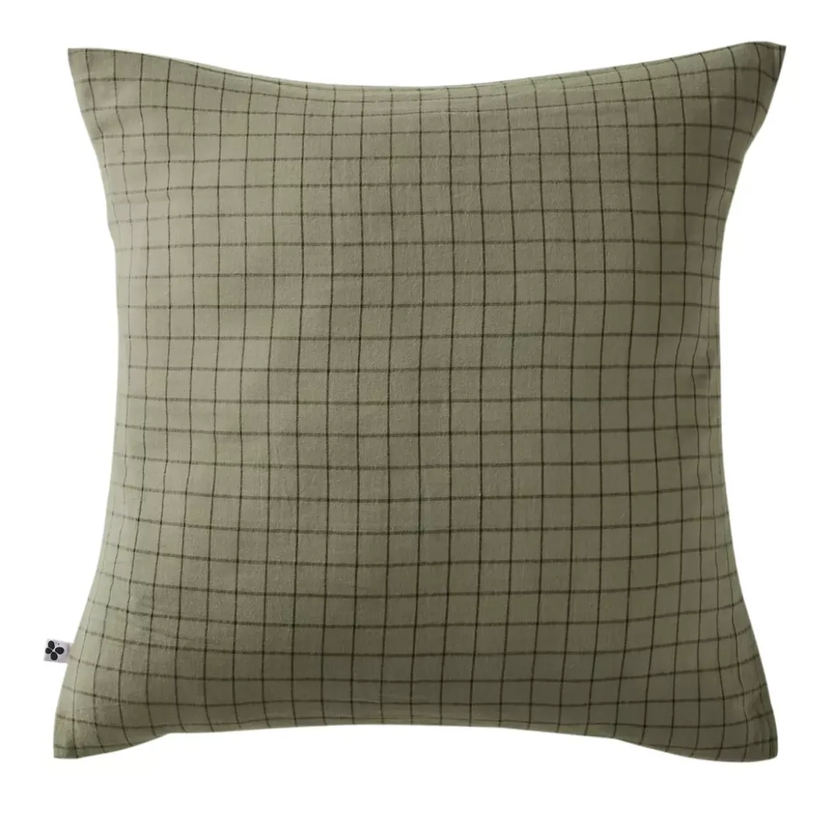 Federa quadrata garza di cotone (60 x 60 cm) Gaïa Mix Verde rosmarino