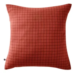 Federa quadrata garza di cotone (60 x 60cm) Gaïa Mix Terracotta