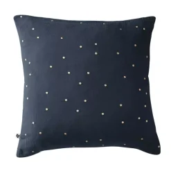 Federa quadrata garza di cotone (60 cm) Gaïa Chic Blu notte