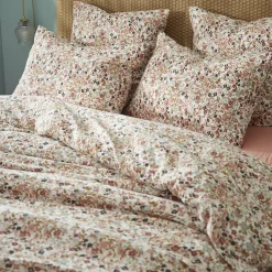 Federa quadrata garza di cotone (60 x 60 cm) Constance Beige pampa