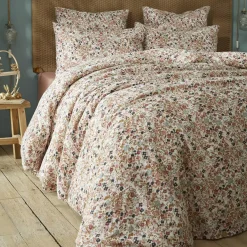 Federa quadrata garza di cotone (60 x 60 cm) Constance Beige pampa