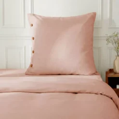 Federa quadrata in percalle di cotone (65 x 65 cm) Diane Rose Blush