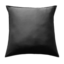 Federa quadrata in raso di bambù (80 x 80 cm) Sienna Nero