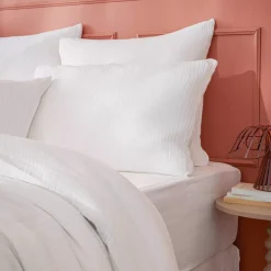 Federa quadrupla garza di cotone (50 x 70 cm) Victoria x Gaïa Bianco Chantilly