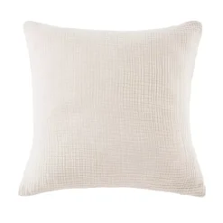 Federa quadrupla garza di cotone (60 x 60 cm) Victoria x Gaïa Beige pampa
