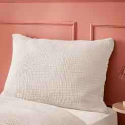 Federa quadrupla garza di cotone (50 x 70 cm) Victoria x Gaïa Beige pampa