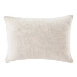 Federa quadrupla garza di cotone (50 x 70 cm) Victoria x Gaïa Beige pampa
